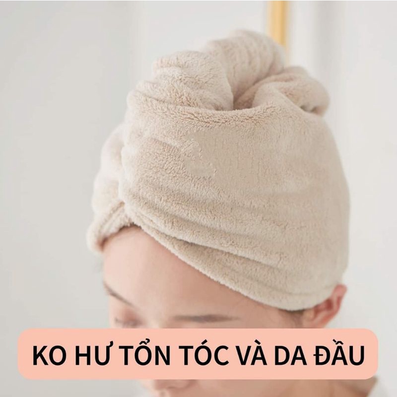 Khăn ủ tóc siêu tốc, nhanh khô, mềm mịn, thấm nước cực kỳ tốt