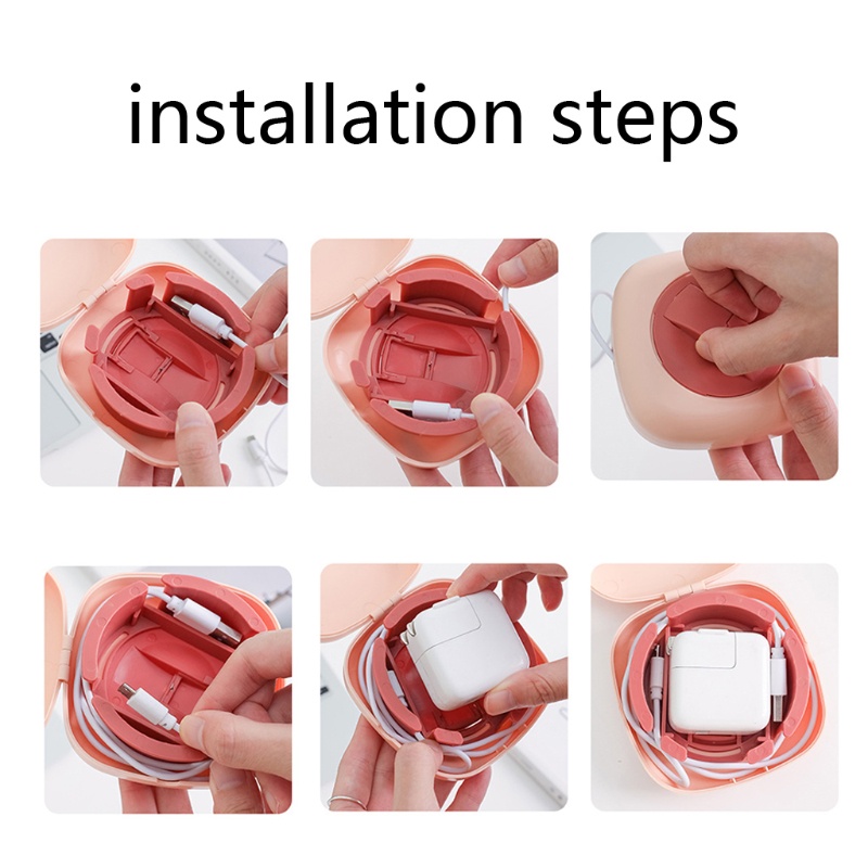 Hộp Đựng Dây Cáp Tai Nghe Xoay Được Nhỏ Gọn Ốp
