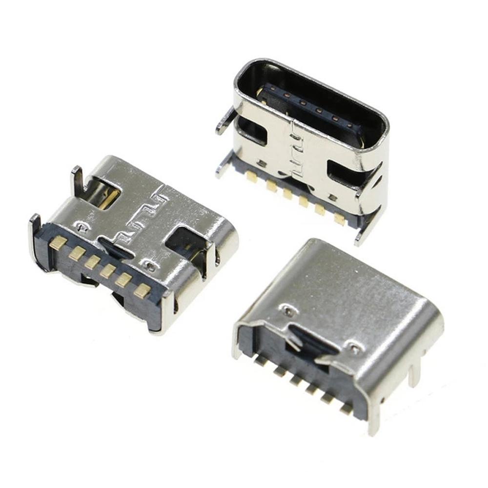 HARRIETT Ổ CắM NốI ĐiệN ThoạI 6 Pin SMD DIP USB 3.1