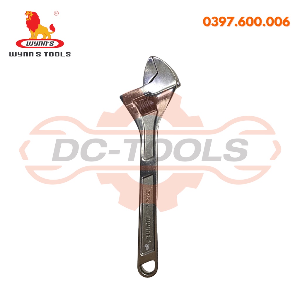 Mỏ lết cán trơn thép 15&quot;375mm, 12&quot;300mm, 250mm Wynns WNS250E CHÍNH HÃNG DCTOOLS (KHO SỈ)