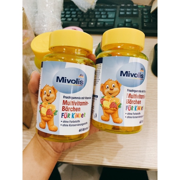 Kẹo gấu Mivolis Multivitamin Barchen vị trái cây, 60 Viên
