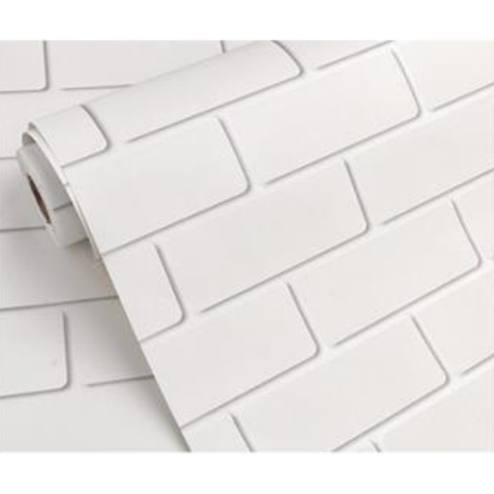 1 mét decal giấy dán tường gạch trắng viên lớn khổ 60cm keo sẵn
