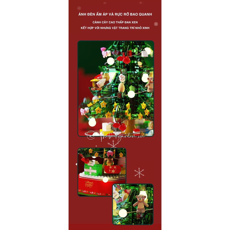 BỘ LẮP GHÉP GIÁNG SINH CÓ ĐÈN+NHẠC 468 CHI TIẾT