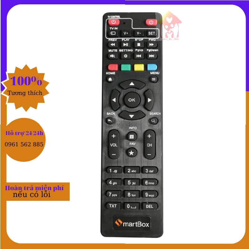 Điều khiển Remote Đầu VNPT SMART BOX  TIVIBOX ANDROID BOX Chính Hãng