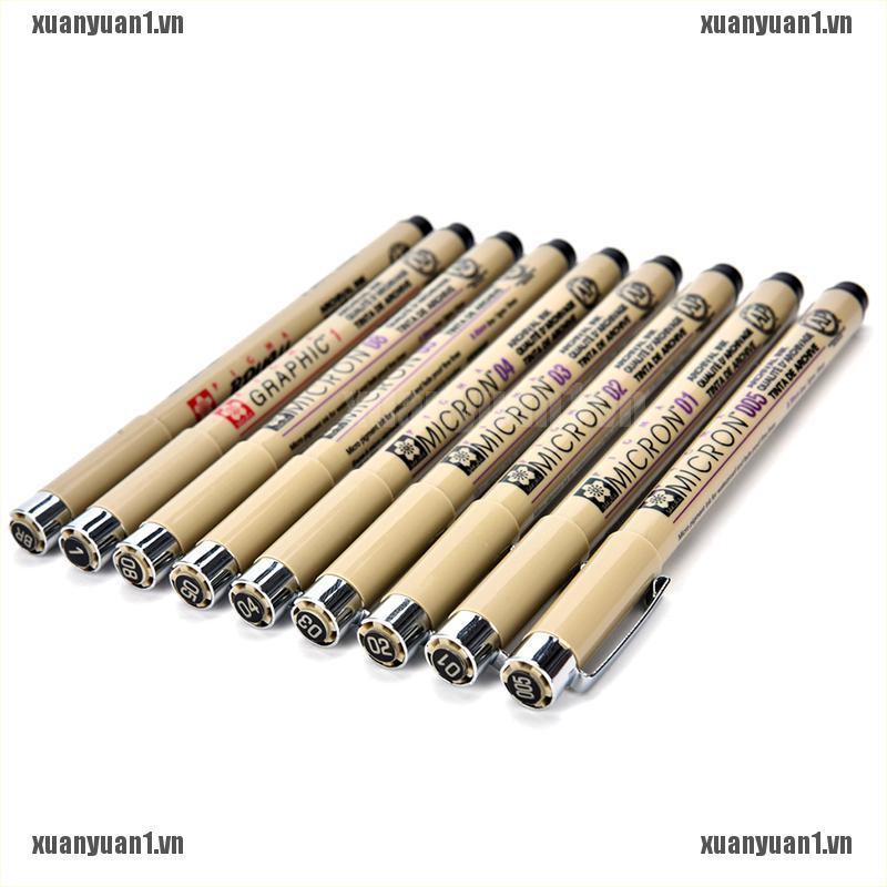 [XUANYUAN1] Set 9 Bút Lông Vẽ Truyện Tranh Pigma Manga Chuyên Nghiệp