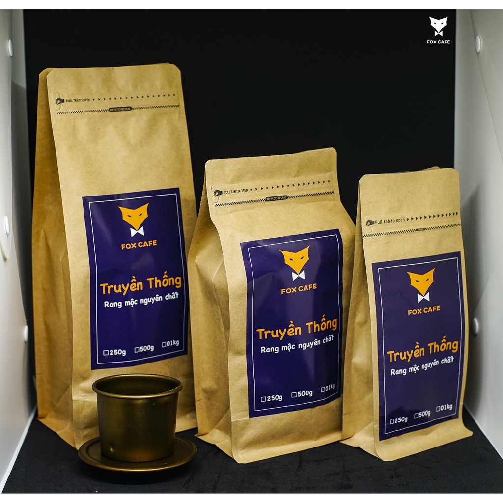 Cà phê nguyên chất Robusta 500g - FOX CAFE - Truyền Thống