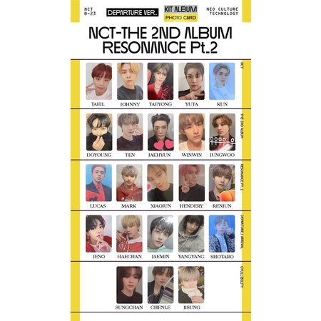 Bộ Ảnh NCT Resonance Pt1 / Pt2 Kihno Kit ver Của Nhóm Nhạc Hàn