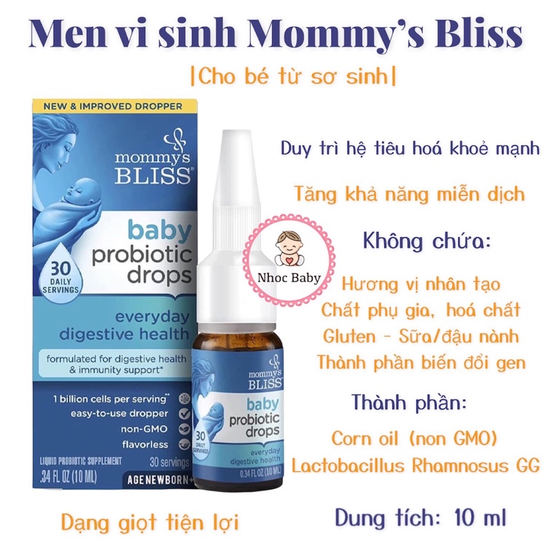 [AIR] Dung dịch lợi khuẩn probiotic Mommy’s Bliss (10ml)
