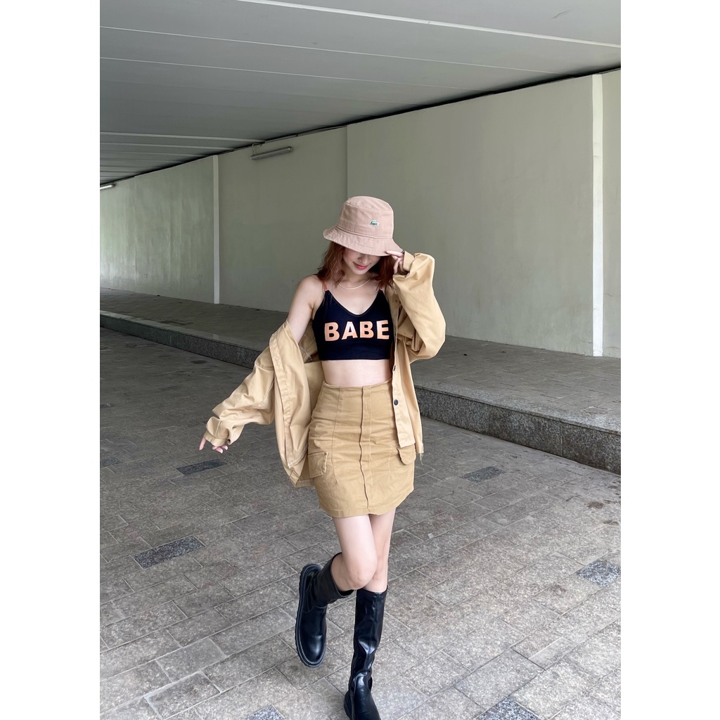 Nón bucket lacoste,nón tai bèo vành cụp màu nâu