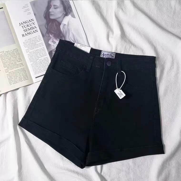 Quần đùi denim co giãn thời trang mùa hè dành cho nữ IELGY