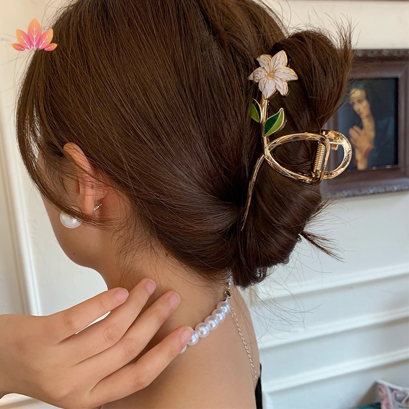 Kẹp Tóc Màu Trắng Thiết Kế Xinh Xắn Cho Nữ JP5