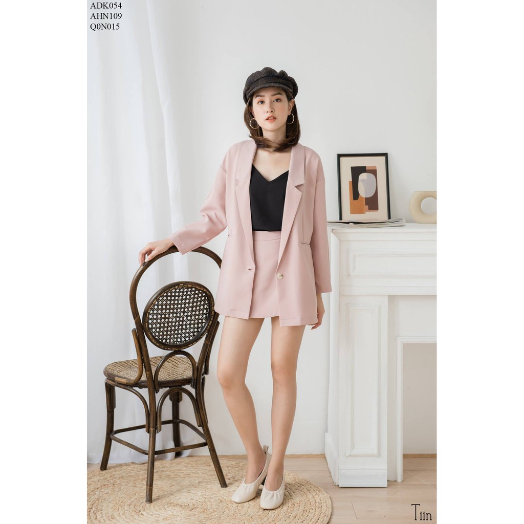 [Mã FASHION15K hoàn 15K xu đơn 99K] TIIN STORE Áo blazer 1 khuy túi nắp by Tiin | BigBuy360 - bigbuy360.vn