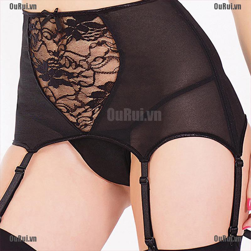 Vớ Ren Đen Lưng Cao Size S-XXL Phong Cách babydoll Quyến Rũ Cho Nữ