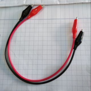 1 cặp 2 dây kẹp cá sấu loại đầu nhỏ ... dài 20 cm dây đồng dày