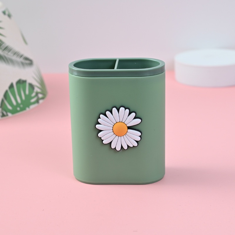 Hộp đựng bút để bàn văn phòng phẩm - kệ đựng bút 2 ngăn - nhựa PP - cao cấp - MIYABI STORE