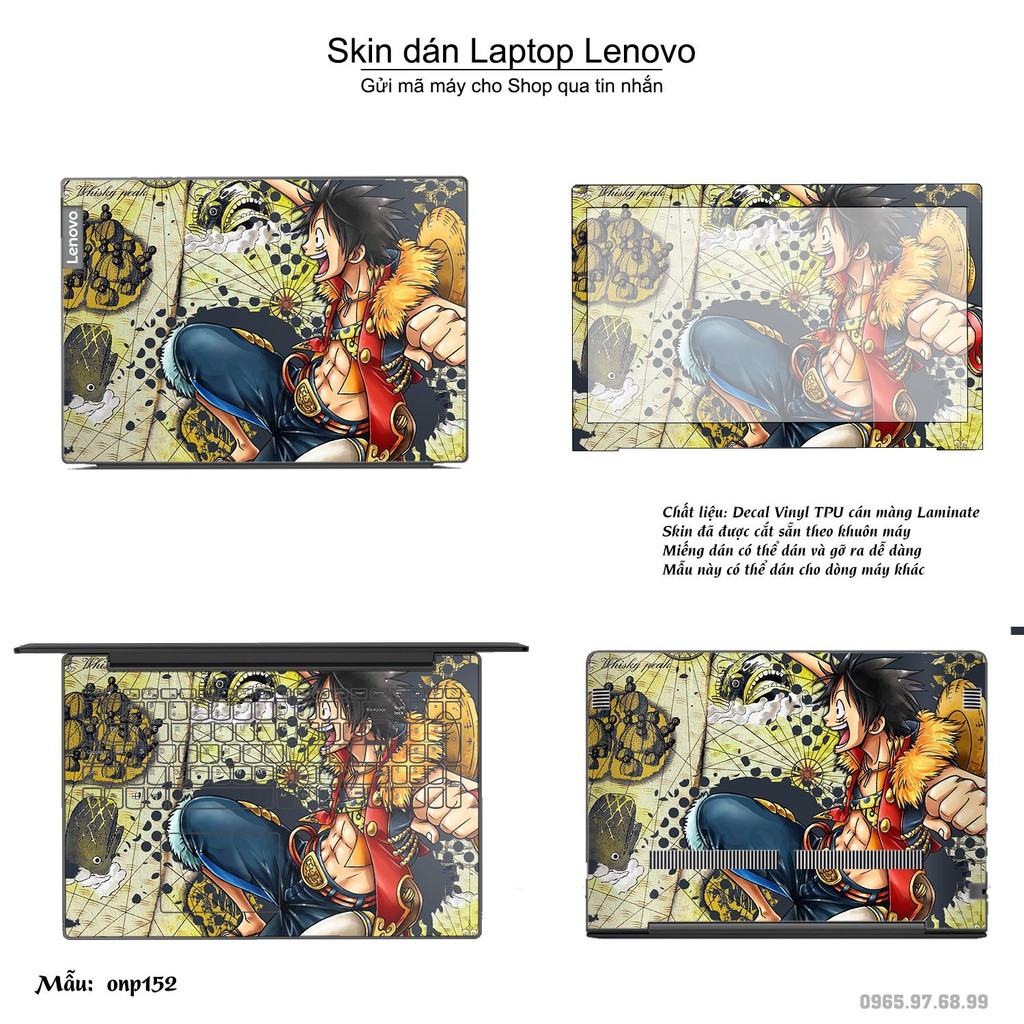 Skin dán Laptop Lenovo in hình One Piece nhiều mẫu 19 (inbox mã máy cho Shop)