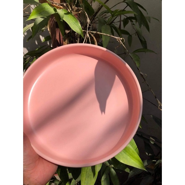 Đĩa sứ màu pastel , Đĩa sứ sâu lòng tròn trơn Size 21 cm