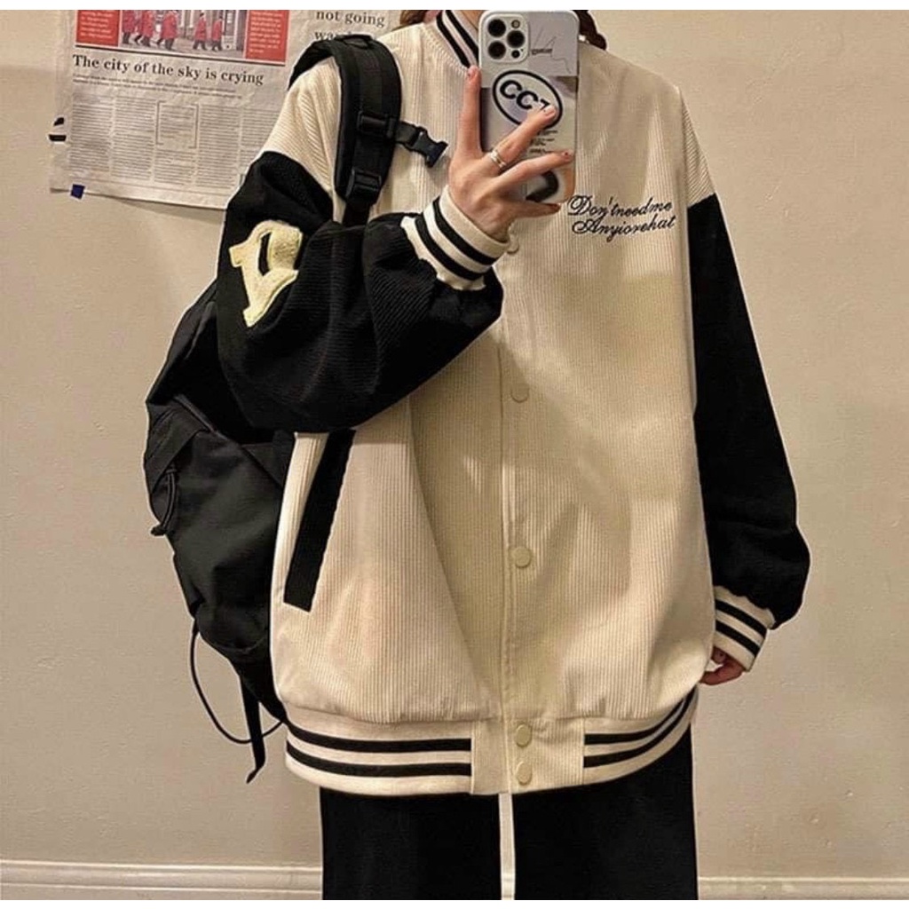 Áo khoác bomber unisex 2 lớp form rộng dày dặn hàng cao cấp A517 SUTANO