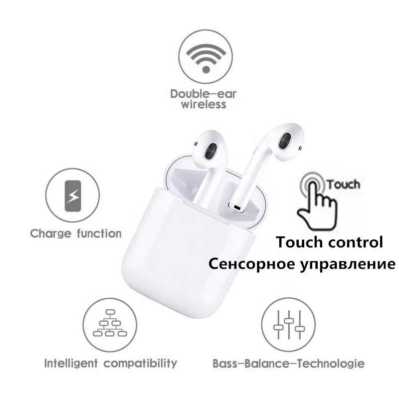 Tai Nghe Bluetooth Không Dây Inpods12 Tws I12 Hình Bánh Macaron Kèm Hộp Sạc