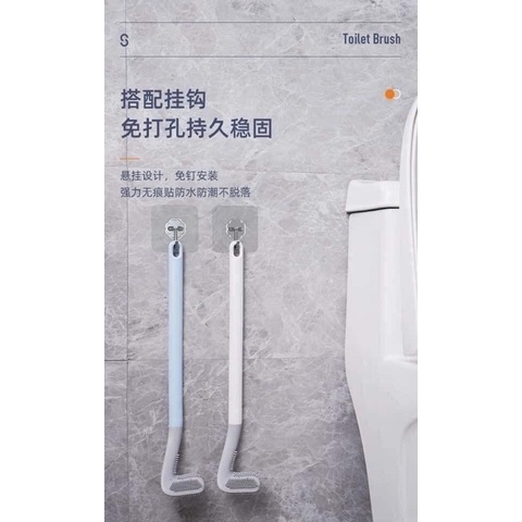 Hỏa tốc Chổi cọ Toilet thông minh Silicol chữ L