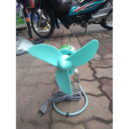 Cánh Quạt Con Cóc Mini 11Cm 3 Cánh Xanh.