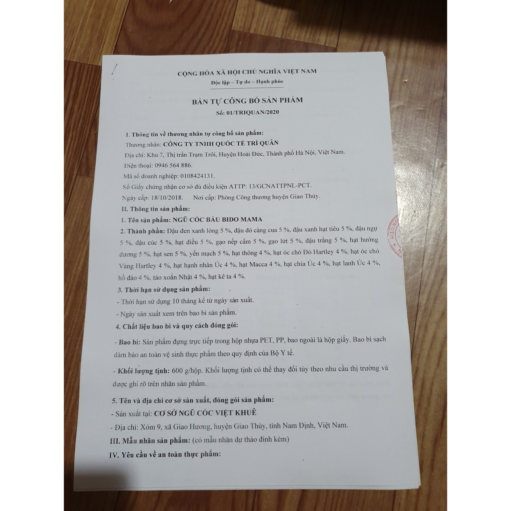 Ngũ Cốc Mẹ Bầu Cao Cấp Siêu Dinh Dưỡng Bido Mama 600 gram, Con Tăng Cân Đều Đặn, 25 Loại Hạt Dinh Dưỡng