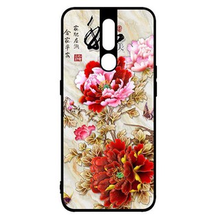 Ốp Lưng Oppo F11 Pro - Mẫu Đơn Đỏ Hồng