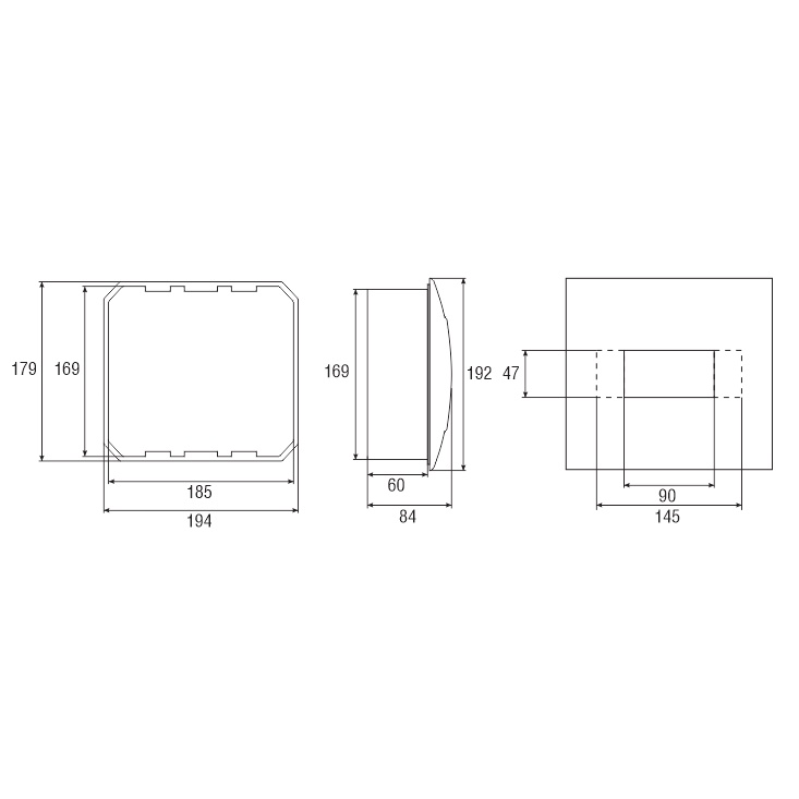 Tủ điện mặt nhựa bóng , đế nhựa chứa 5-8 Module SINO V4FC5/8SA