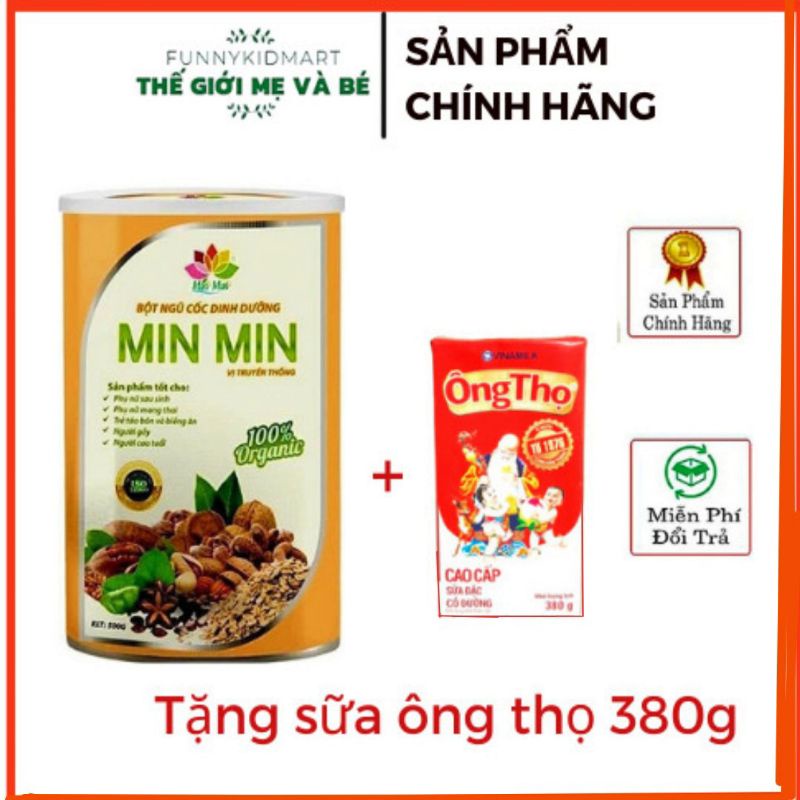 Ngũ Cốc Lợi Sữa - Mẫu mới, Bột Ngũ Cốc Bầu Min Min (500GAM)