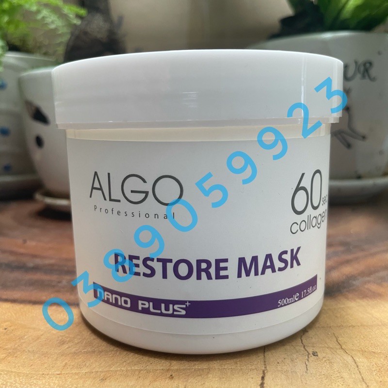 [Chính Hãng]Hấp dầu dưỡng phục hồi tóc Collagen 60s Algo Nano Plus 500ml