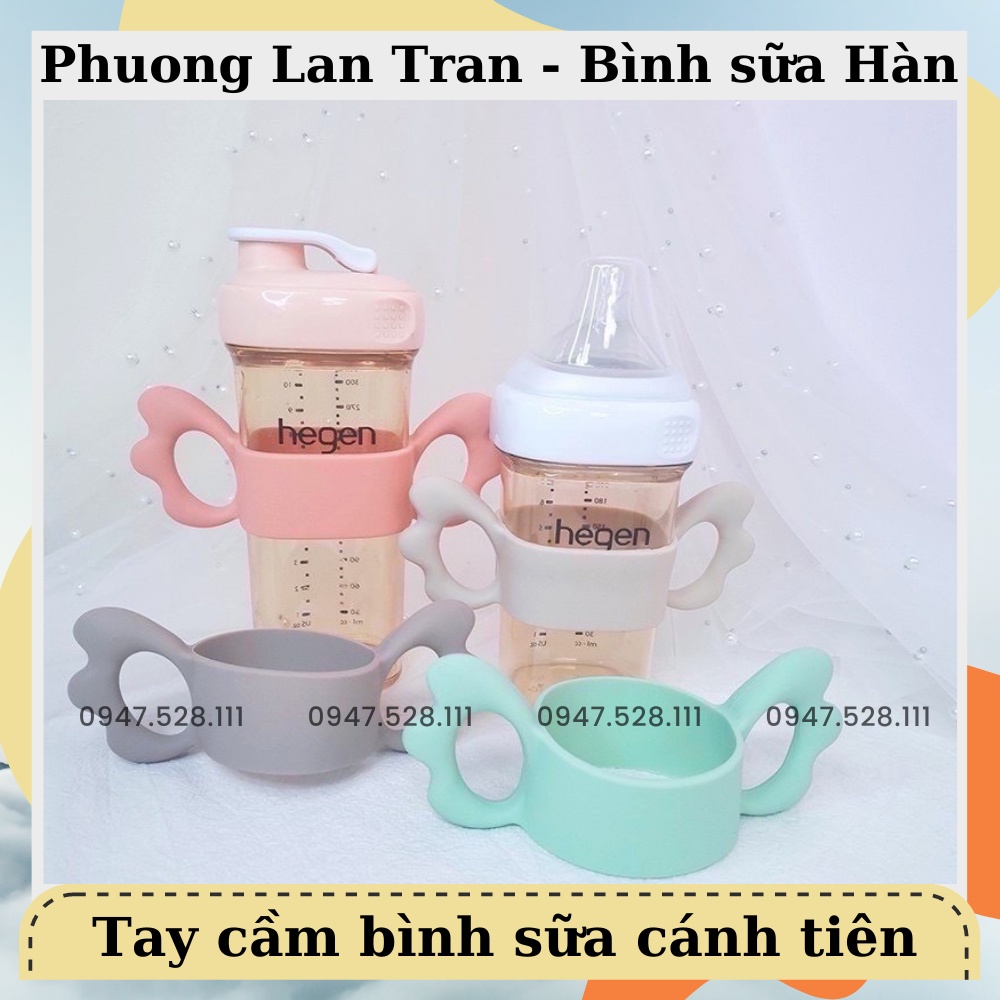 Tay cầm bình sữa silicon thiên thần vừa các bình cổ rộng Moyuum/Upis/Grosmimi/MotherK