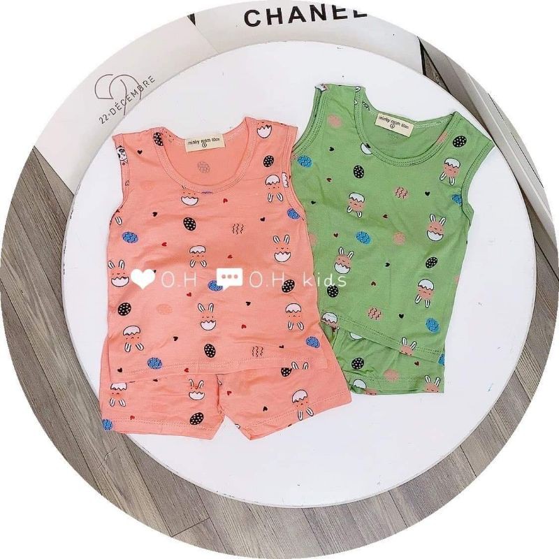 Bộ sát nách Minky mom hoạt tiết