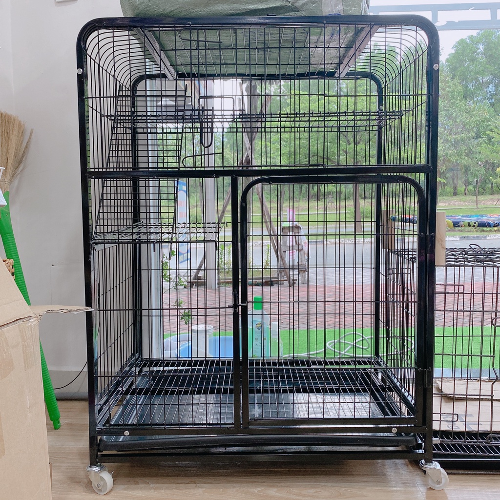 lồng/ chuồng mèo 3 tầng NAN ỐNG cao cấp 55x78x137cm