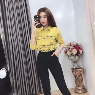 Áo sơ mi nữ in hình so hot sm769