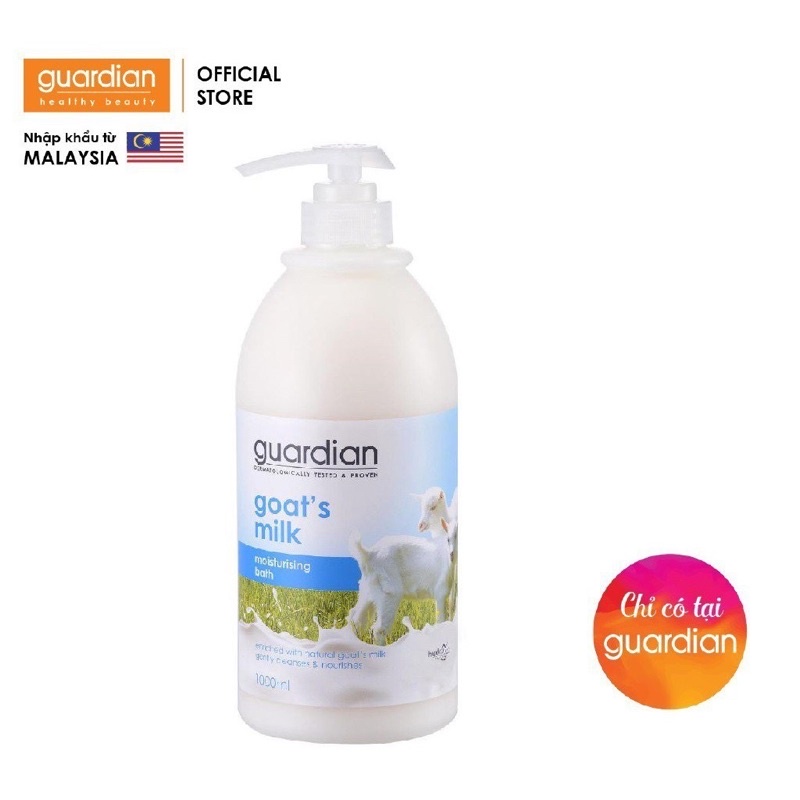 Sữa tắm sữa dê dưỡng ẩm Guardian 1000ml