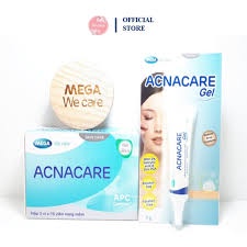 Viên uống + gel bôi mụn ACNACARE GIẢM TIẾT BÃ NHỜN VÀ giảm MỤN