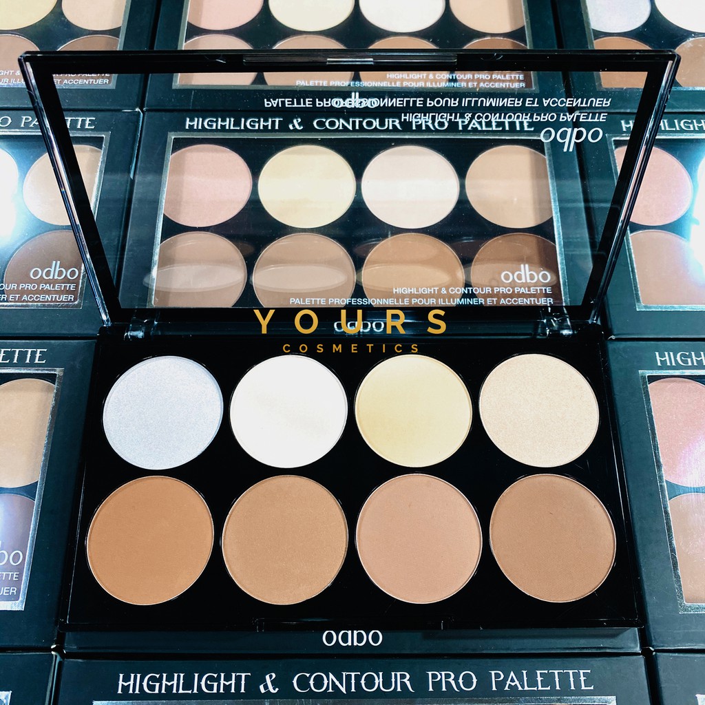 [Auth Thái] Phấn Tạo Khối Tông Nâu Sáng Odbo Highlight và Contour Pro Palette OD138 No.01 | BigBuy360 - bigbuy360.vn
