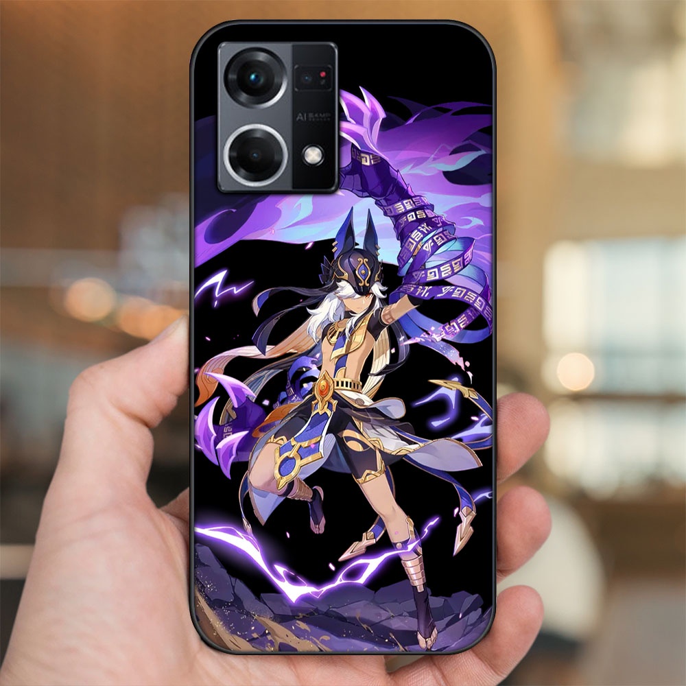 Ốp lưng Oppo Reno 8 4G viền đen in hình Cyno Genshin Impact