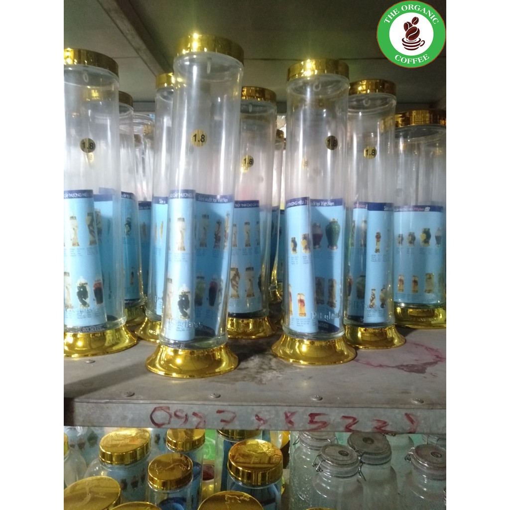 BÌNH THỦY TINH VÀ HŨ THỦY TINH NGÂM RƯỢU HS1.8L-THỦY TINH KHÔNG CHÌ