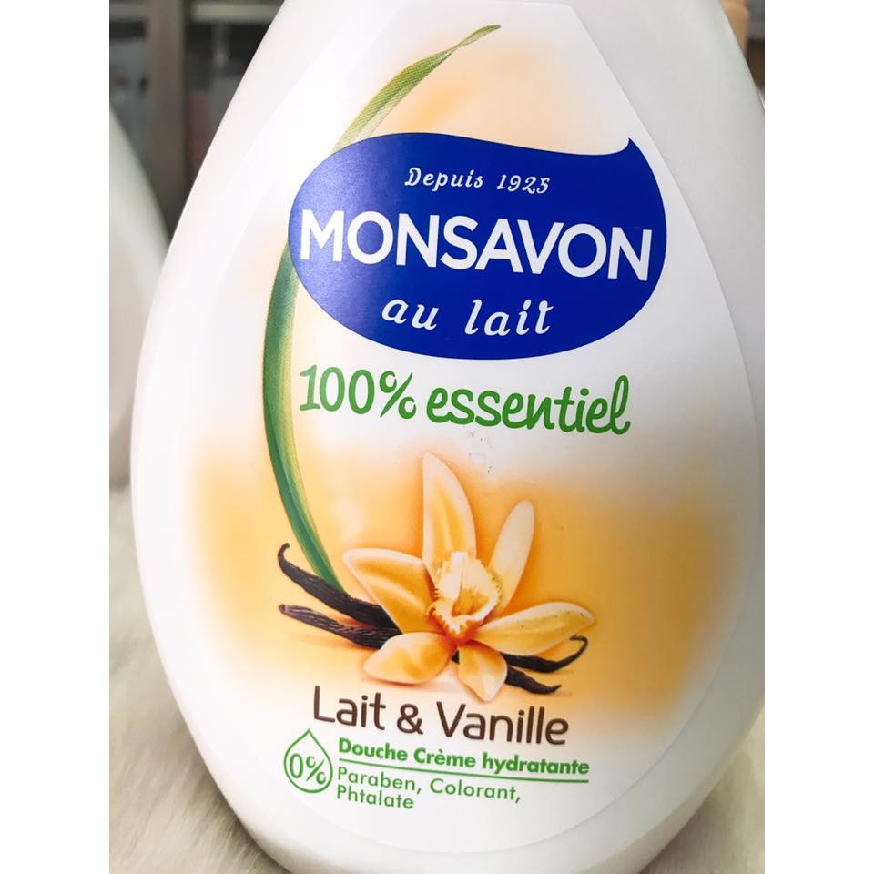 (1000ml) Sữa Tắm Dưỡng Thể Monsavon Chiết Xuất Sữa &amp; Hoa Vani