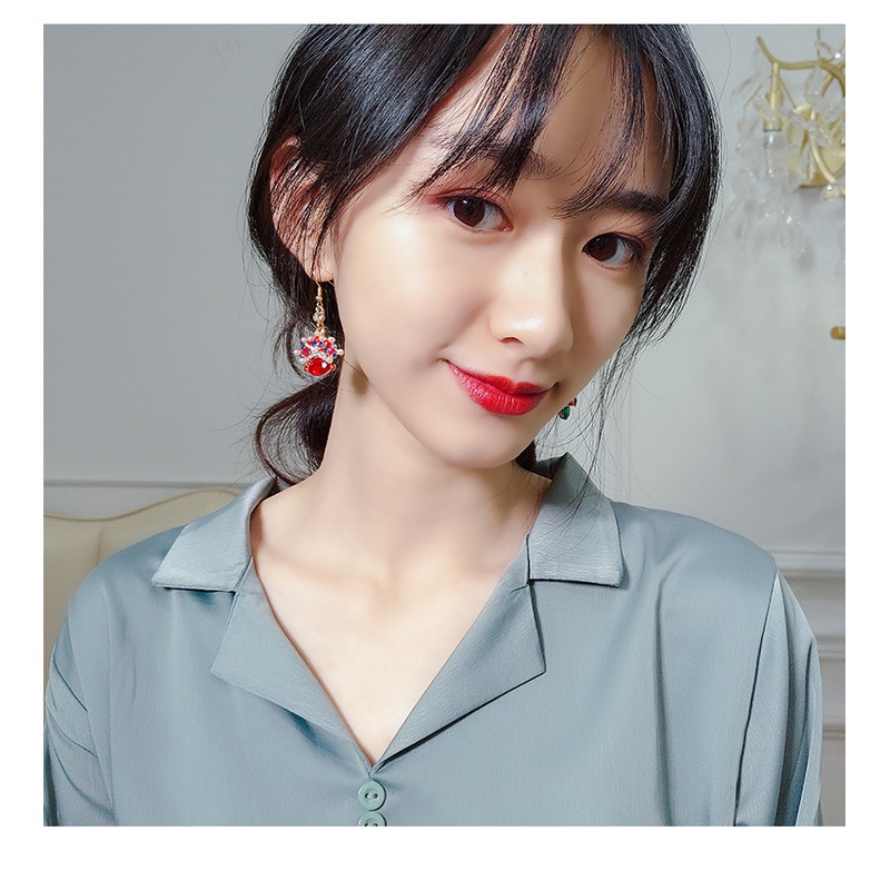 Bông Tai Hình Mặt Nạ Chúc Mừng Năm Mới Phong Cách Trung Hoa Cổ Điển 2022