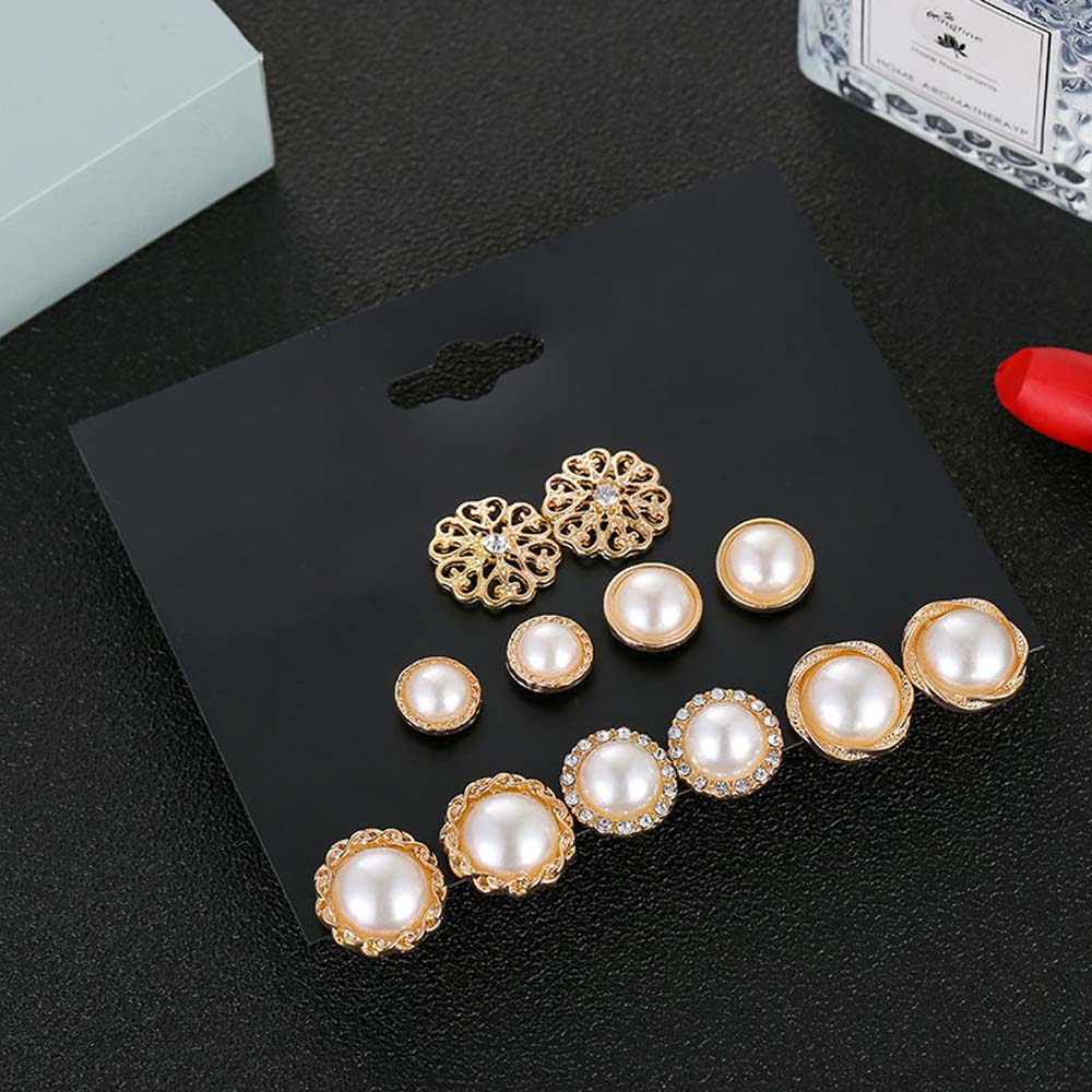 Set 6 Đôi Bông Tai Xinh Xắn Hợp Thời Trang Dành Cho Nữ