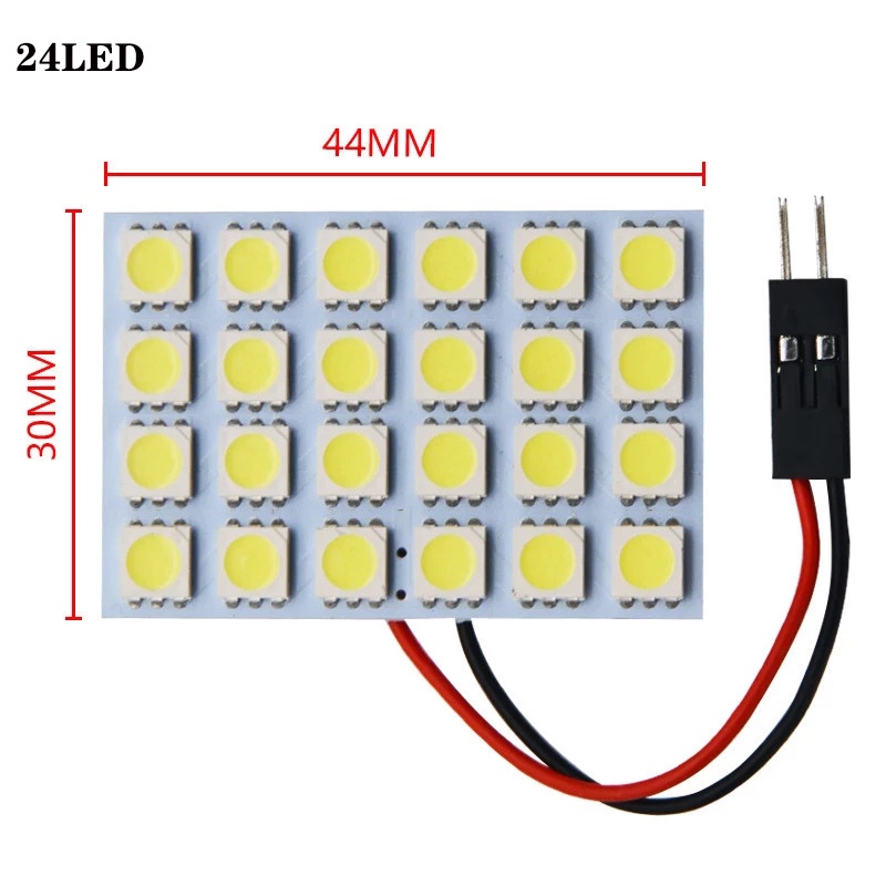 Đèn LED 48 SMD 5050 T10 W5W C5W C10W Festoon Với 2 Đế Gắn Cho Xe Hơi
