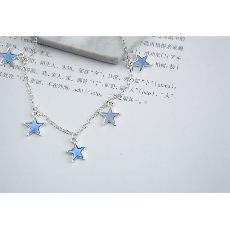 Vòng tay , lắc chân phản quang màu xanh họa tiết ngôi sao siêu dễ thương cho các bạn gái VT-03 | BigBuy360 - bigbuy360.vn