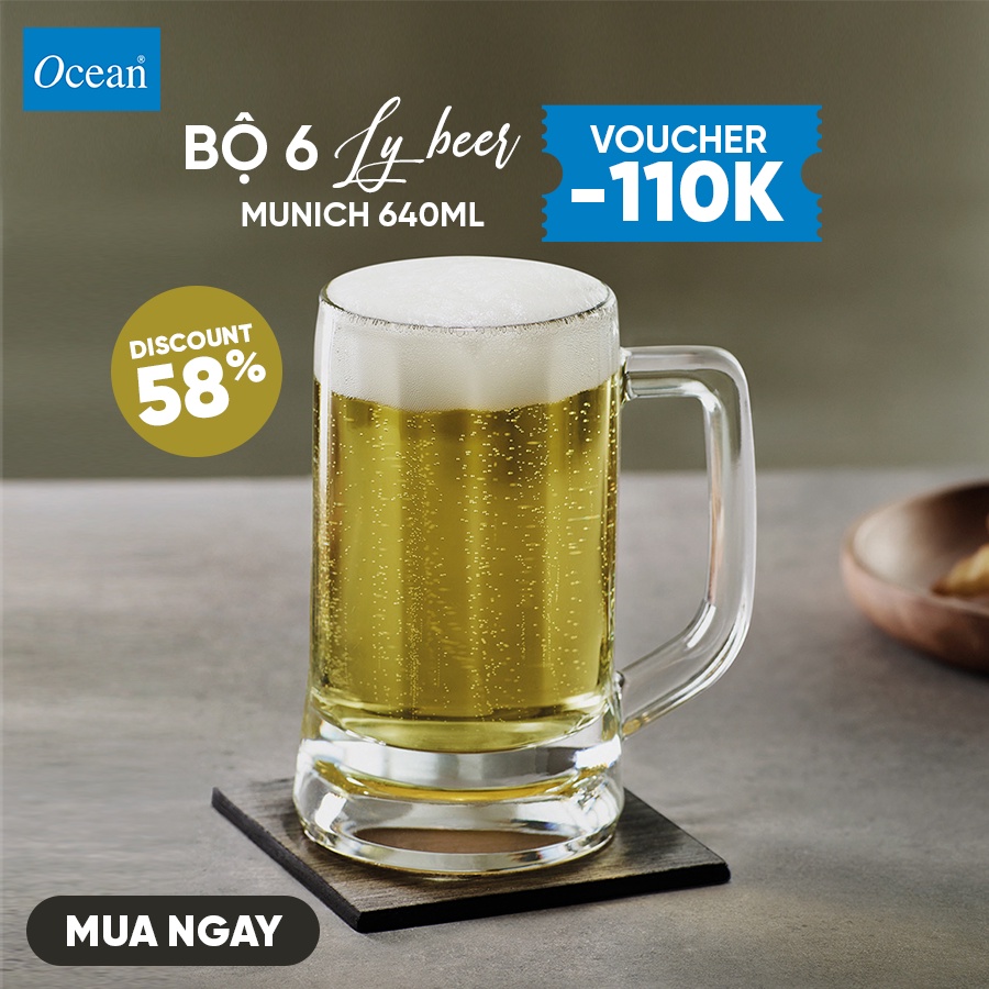 Bộ 6 ly beer Munich 640ml - Chính Hãng