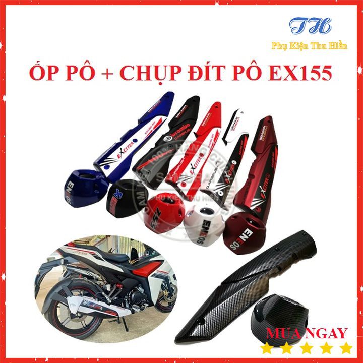 Combo Bộ Ốp Pô + Chụp Đít Pô Exciter 155 ( Ex2021) Siêu Đẹp