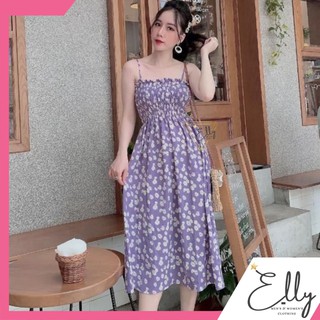 Váy 2 dây hoa cúc nhí có chun ngực thướt tha