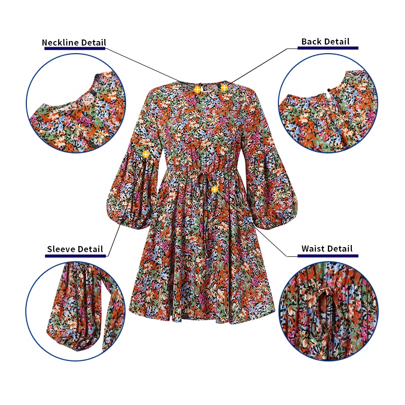 Zanzea Áo Tay Dài Cổ Tròn In Họa Tiết Hoa Dành Cho Phụ Nữ Hồi Giáo