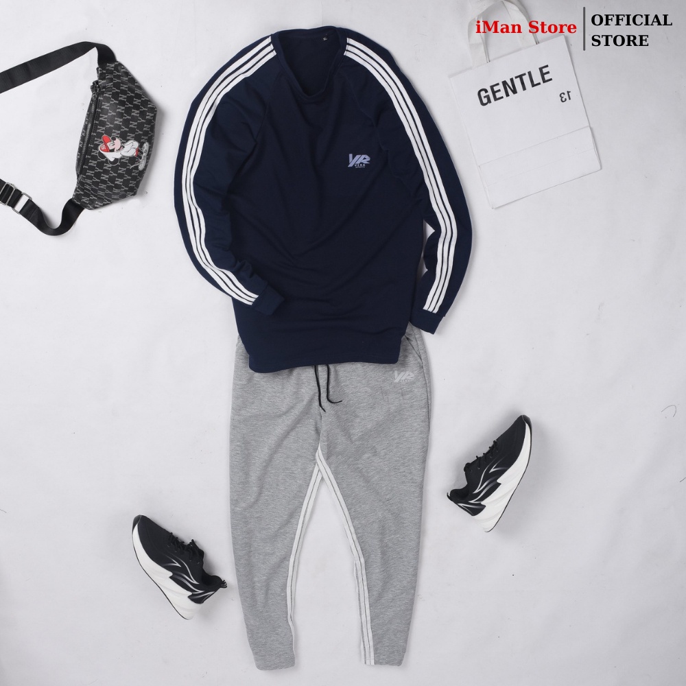 Áo Nỉ Nam Dài Tay Cổ Tròn - Quần Nỉ Nam Thu Đông Chất Vải Cao Cấp Mền Mịn iMan Store | BigBuy360 - bigbuy360.vn