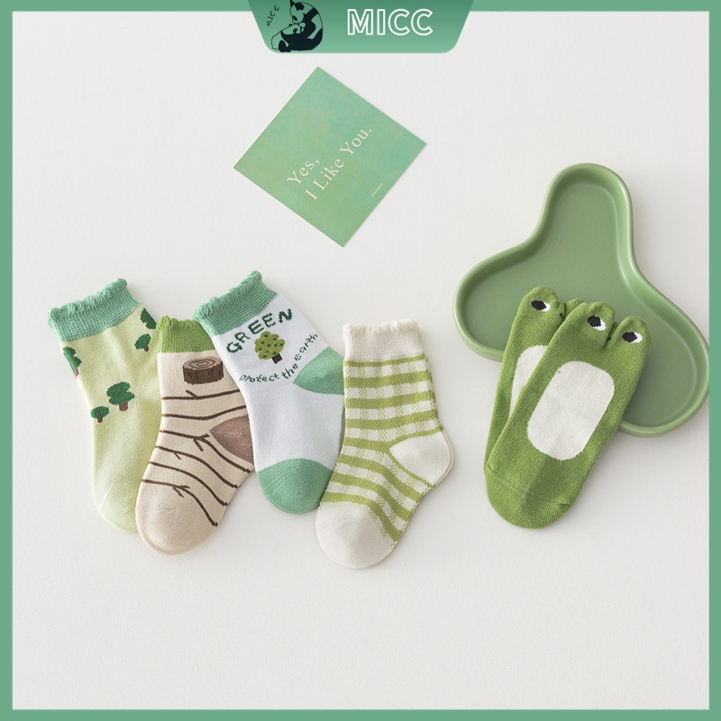 Set 5 Đôi Tất Cotton Dễ Thương Cho Bé 1-12 Tuổi